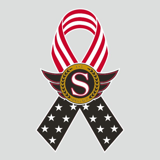 Ottawa Senators Ribbon American Flag logo iron on paper